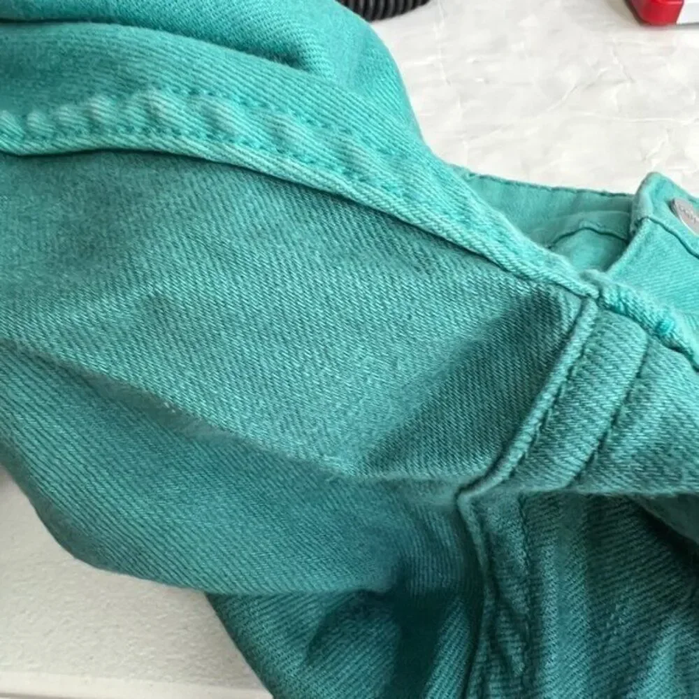 Kate Spade Saturday Jeans 24 x 32 Blue Green Skinny Two Tone Color‎ Block